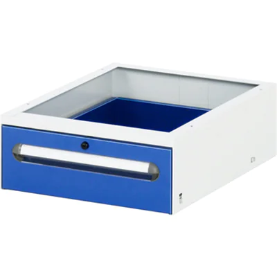 RAU Unterbaucontainer E 425 x 175 x 600 mm (B x H x T) 1 Schublade Stahl, pulverbeschichtet enzianblau