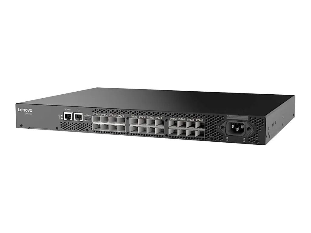 Lenovo ThinkSystem DB610S - Switch - managed - 24 x 32Gb Fibre Channel SFP+ - Desktop, an Rack montierbar - mit 24x 32 Gbps SWL SFP+ Empfänger