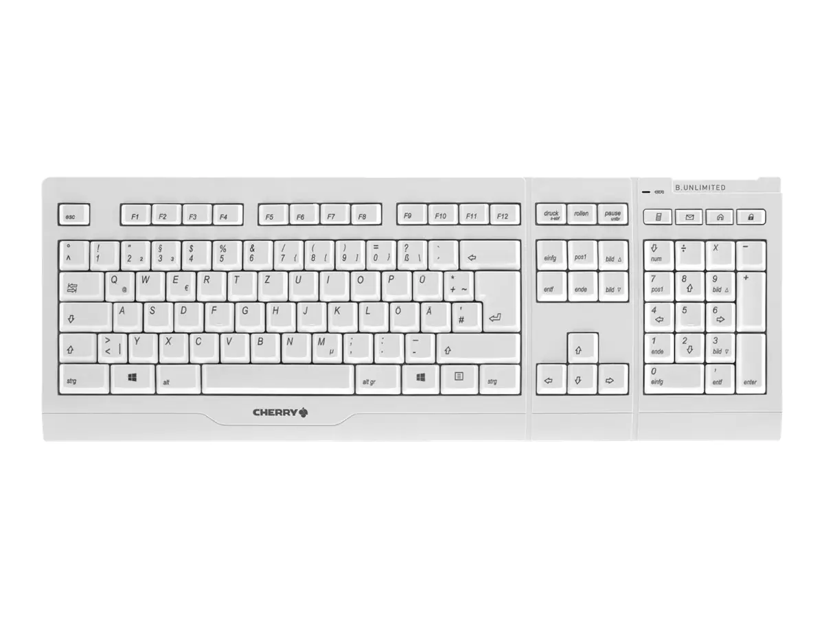 CHERRY B.UNLIMITED 3.0 - Tastatur-und-Maus-Set - kabellos - 2.4 GHz - Deutsch - Tastenschalter: CHERRY SX - Pale Gray