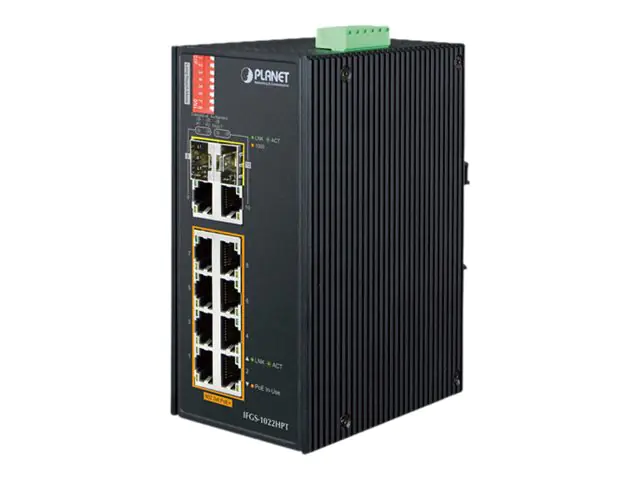 Planet IFGS-1022HPT - Switch - 8 x 10/100 (PoE+)