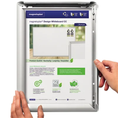 Deflecto® Bilderwechselrahmen 17,8 x 24 x 1,5 cm (B x H x T) DIN A5 Aluminium, eloxiert alu