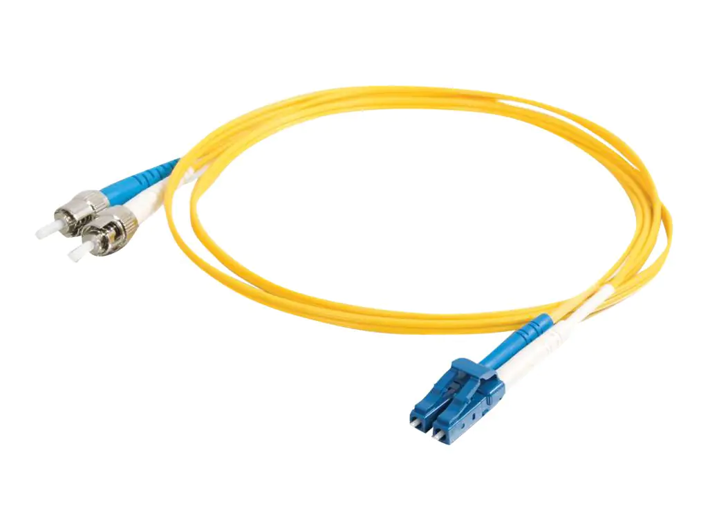 C2G LC-ST 9/125 OS1 Duplex Singlemode PVC Fiber Optic Cable (LSZH) 85596