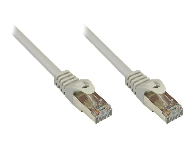 Good Connections RNS - Patch-Kabel - RJ-45 (M) bis RJ-45 (M) - 50 cm - SF/UTP - CAT 5e - geformt, ohne Haken - Grau