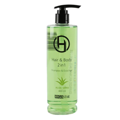 HYGOSTAR Shampoo 2in1 Aloe Vera Pumpflasche Kunststoff 0,4l