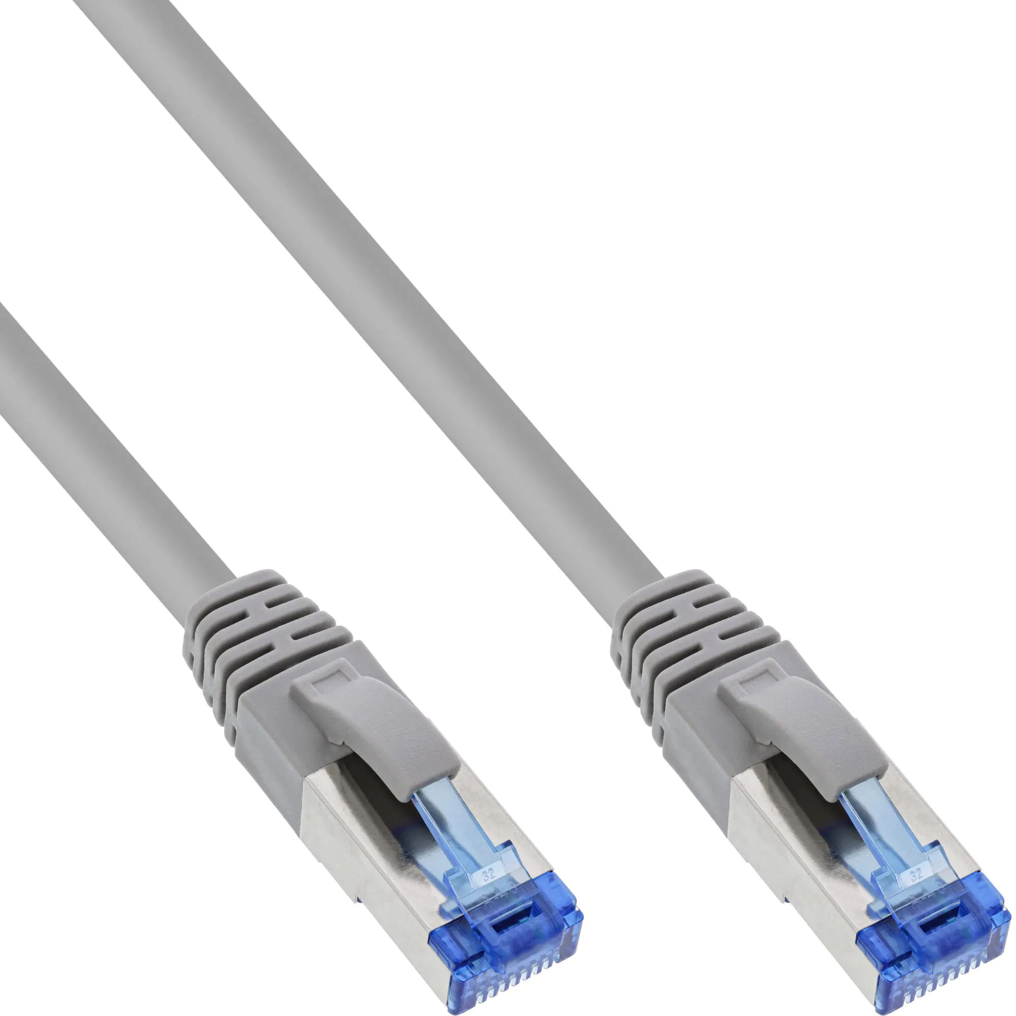 InLine 150er B-Pack Patchkabel S/FTP PiMf Cat.6a LSZH CU grau 0 - Kabel - Netzwerk