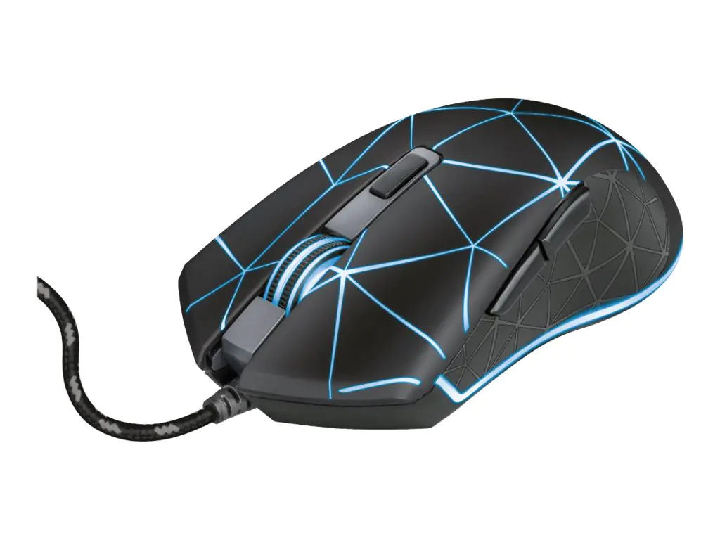 Trust GXT 133 Locx - Maus - Für Rechtshänder - optisch - 6 Tasten - kabelgebunden - USB