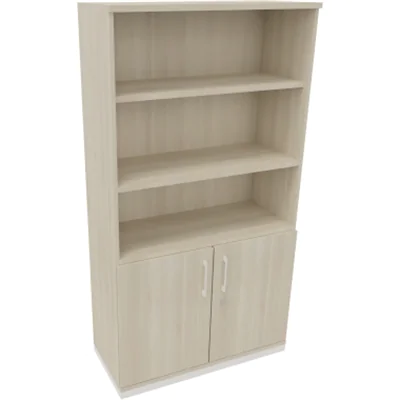 Kombischrank 2OH Tür 3OH Regal B1000xT442xH1869mm ws/Akazie