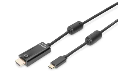 DIGITUS - Adapterkabel - 24 pin USB-C männlich zu HDMI männlich - 5 m - 4K Unterstützung