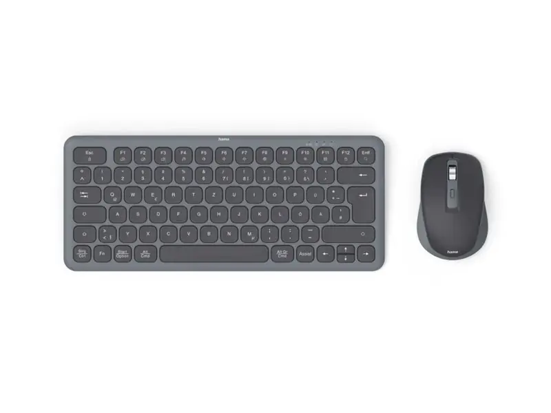 Hama Multi-Device-Tastatur-Maus-Set WKM-500 kabellos klein SW QWERTZ DE