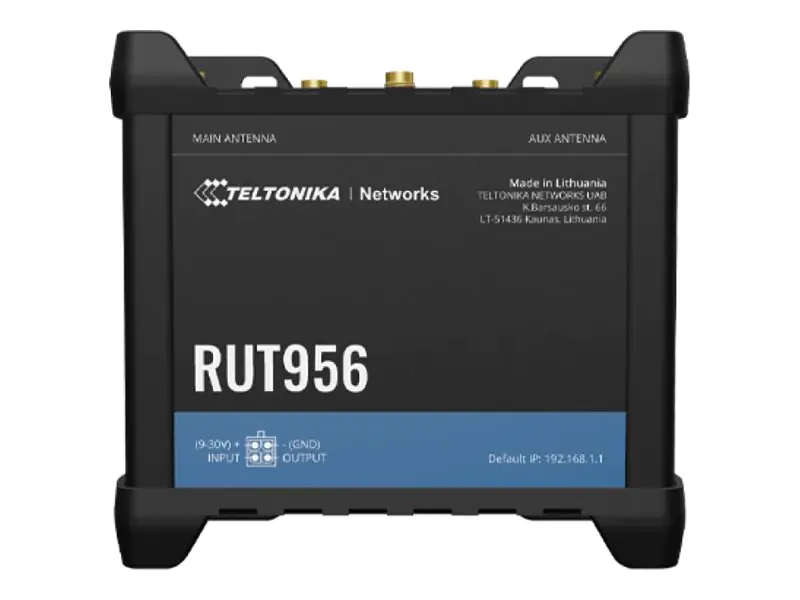Teltonika RUT956 - Wireless Router - WWAN 3-Port-Switch - Wi-Fi - 4G, 2G, 3G - an DIN-Schiene montierbar