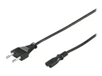 goobay NK 104 S-150 - Stromkabel - Eurostecker (M) zu IEC 60320 C7 - Wechselstrom 250 V - 2.5 A - 1.5 m - Schwarz