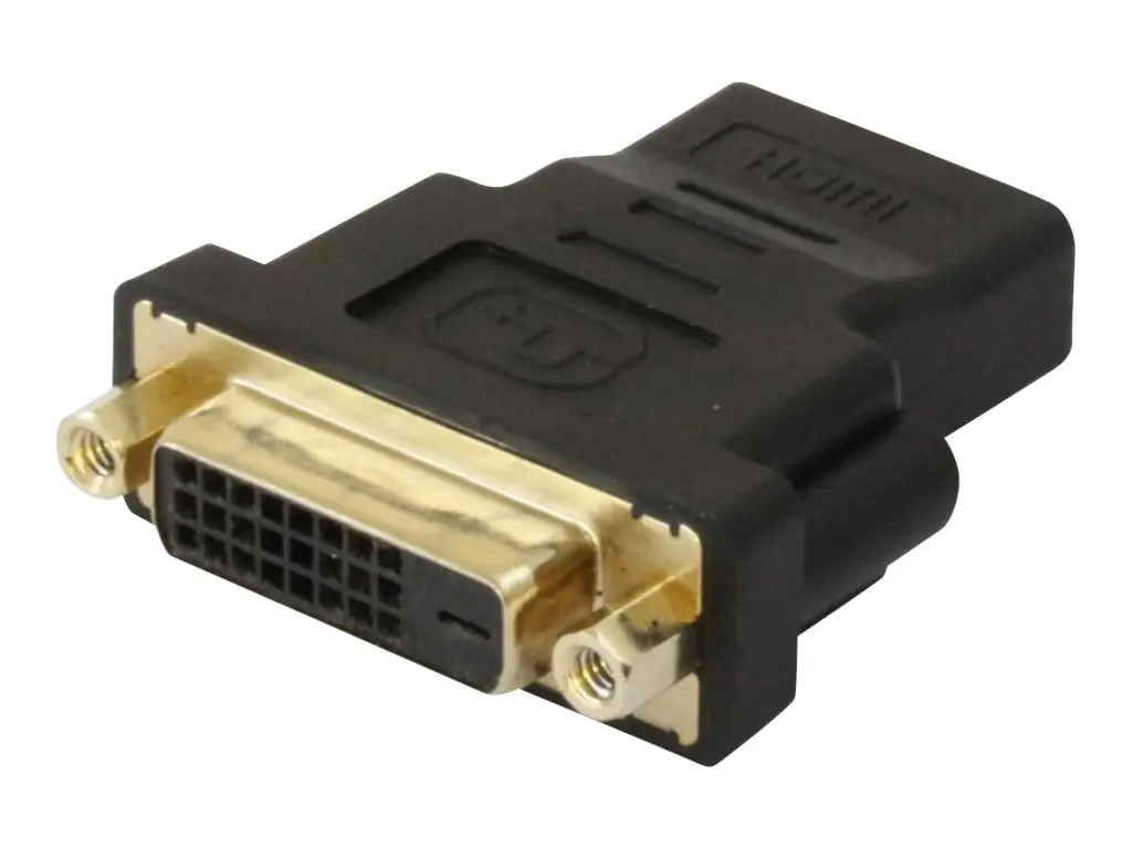 TECHly - Videoadapter - Dual Link - HDMI weiblich zu DVI-D weiblich - abgeschirmt - Schwarz