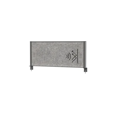 MAUL Tischtrennwand MAULconnecto 120 x 50 cm (B x H) 4cm schwer entflammbar dunkelgrau