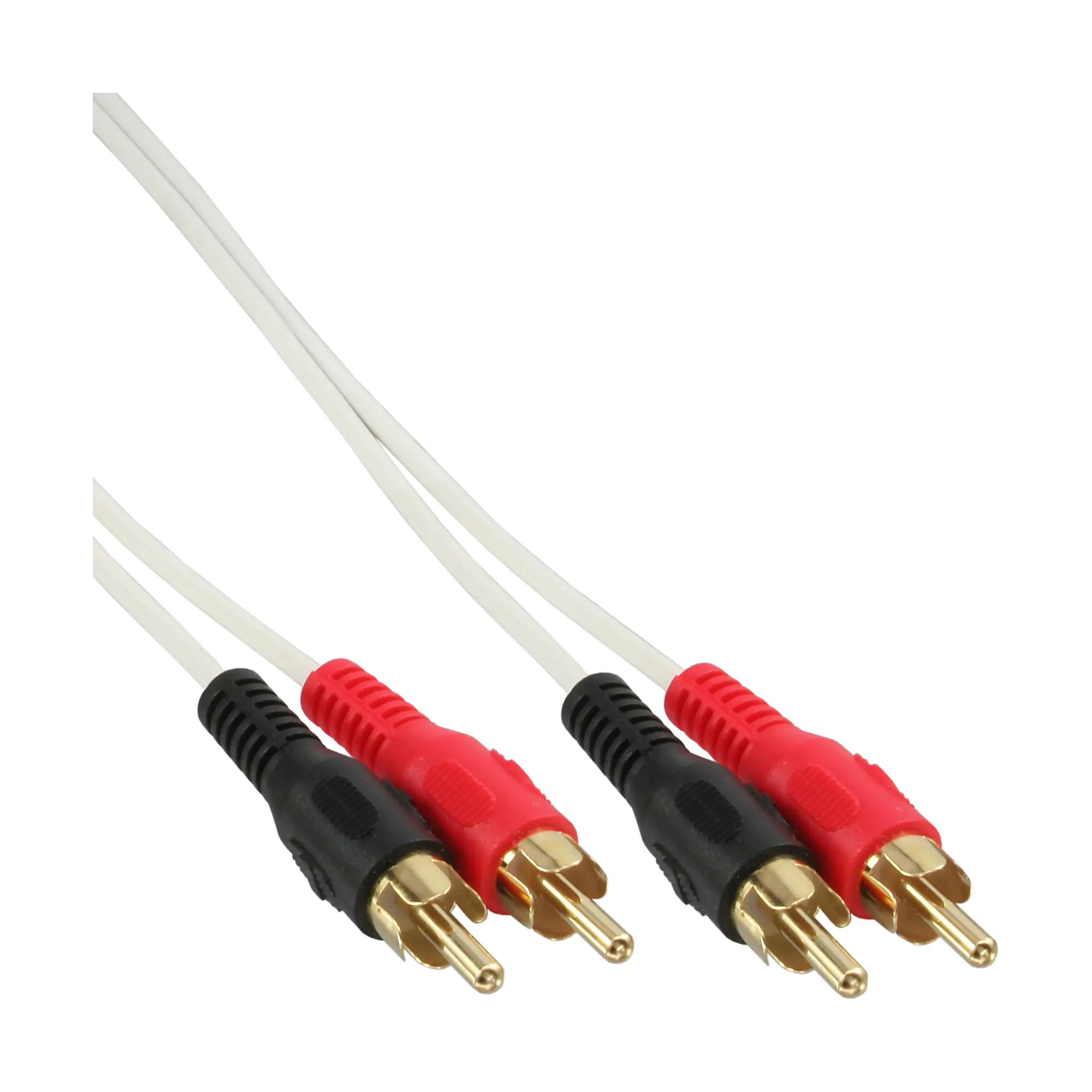 InLine - Audiokabel - RCA x 2 männlich zu RCA x 2 männlich - 1 m - weiß