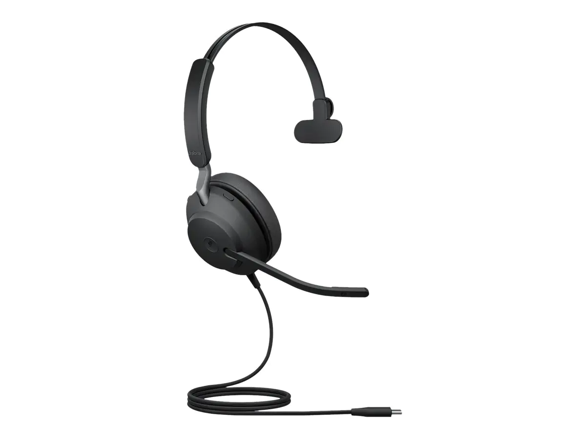 Jabra Evolve2 40 SE UC Mono - Headset - On-Ear - kabelgebunden - USB-C - Geräuschisolierung - optimiert für UC