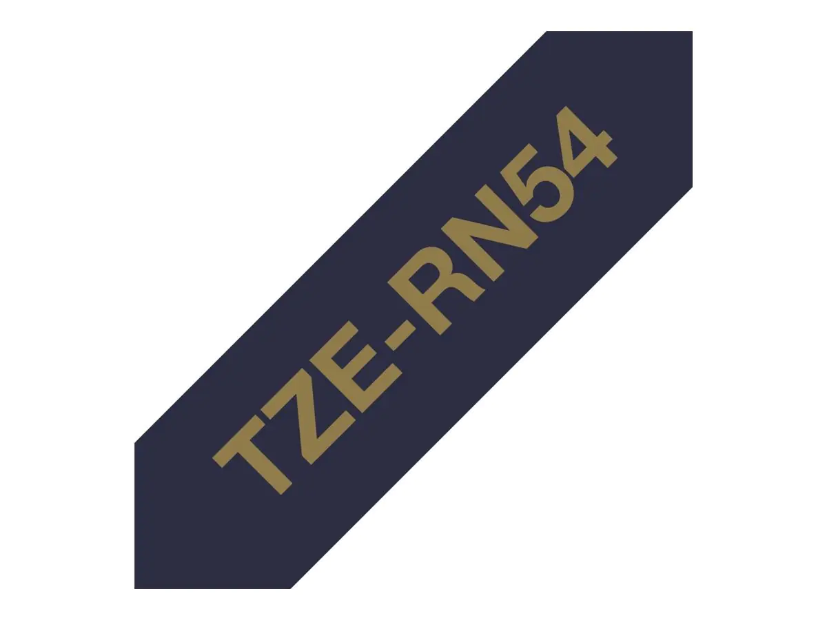 Brother TZe-Rn54 - Seidig - Gold auf Marineblau - Rolle (2,4 cm x 4 m) TZERN54