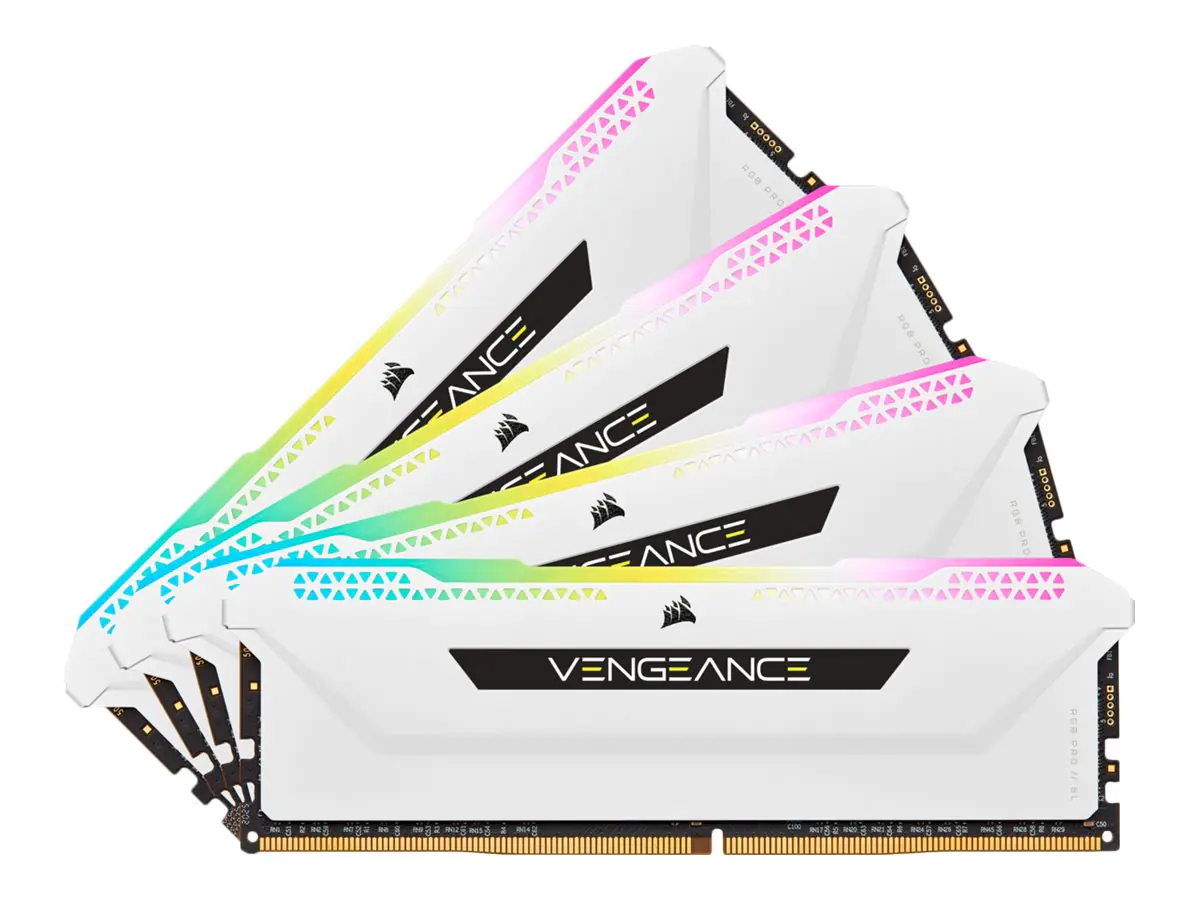 CORSAIR Vengeance RGB PRO SL - DDR4 - Kit - 64 GB: 4 x 16 GB - DIMM 288-PIN - 3200 MHz / PC4-25600 - CL16 - 1.35 V - ungepuffert - non-ECC - weiß