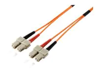 equip - Patch-Kabel - SC Single-Modus (M) zu SC Single-Modus (M) - 3 m - Glasfaser - Duplex - 9/125 Mikrometer - OS2 - halogenfrei - Gelb