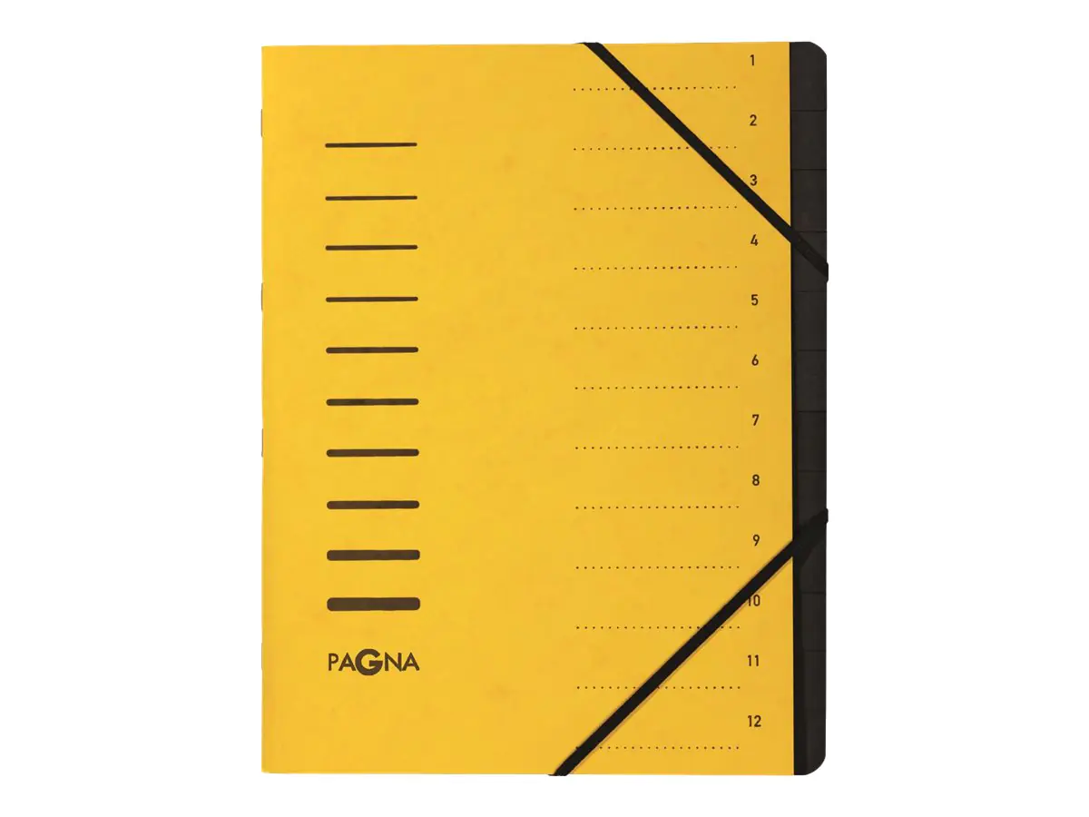 Pagna Office - Gliederungsordner - 12 Fächer - 12 Teile - Rückenbreite: 5 mm - für A4 (210 x 297 mm) 40059-05