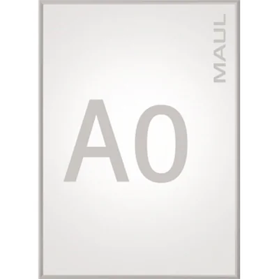 MAUL Bilderwechselrahmen MAULstandard 87 x 122 x 1,2 cm (B x H x T) DIN A0 82 x 117 cm (B x H) Aluminium alu