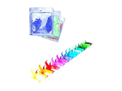 PatchSee PatchClip NO/PC - Farbcodierung für Stecker - Schwarz (Packung mit 50)