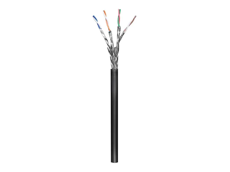 goobay - Bulkkabel - 100 m - SFTP, PiMF - CAT 6 - verseilt - Schwarz