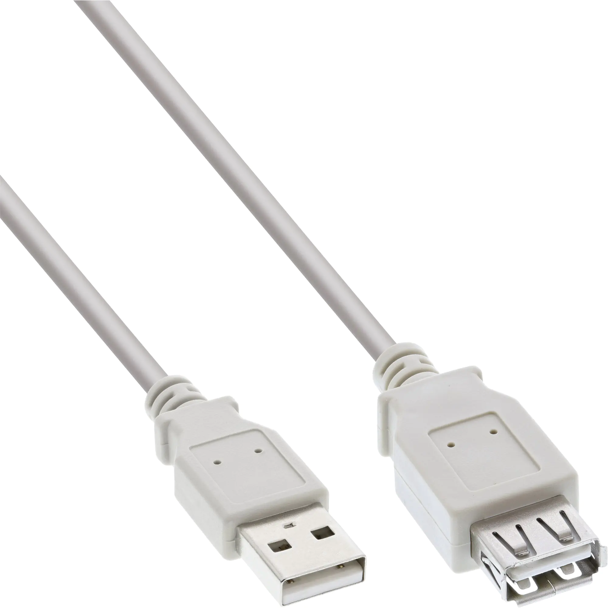 InLine - USB-Verlängerungskabel - USB (W) zu USB (M) - USB 2.0 - 1.8 m - beige