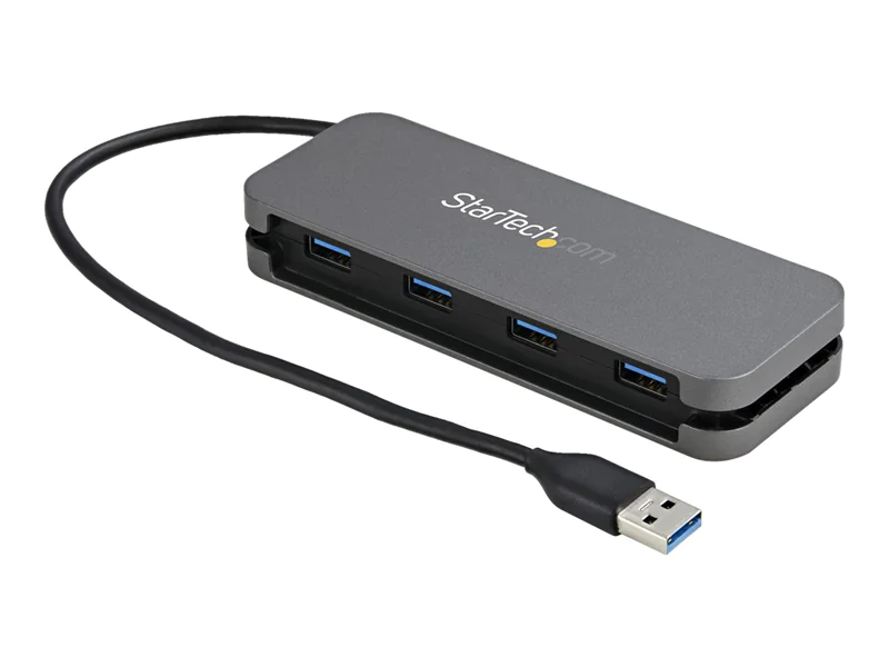 StarTech 4 Port USB 3.0 Hub - SuperSpeed 5 Gbit/s USB 3.1 Gen 1 Type-A Verteiler - USB Bus Powered - 28cm USB Host Kabel (HB30AM4AB) - Hub - 4 x USB 3.2 Gen 1 - Desktop