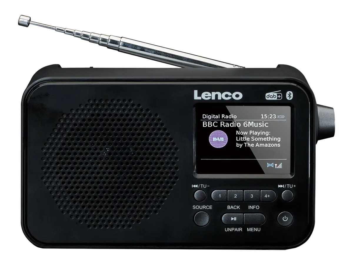 Lenco PDR-036 - Tragbares DAB-Radio - 2 Watt - Schwarz