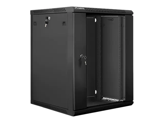 Lanberg Schrank Netzwerkschrank - geeignet für Wandmontage - Schwarz, RAL 9004 - 15U - 48.3 cm (19") WF01-6615-10B