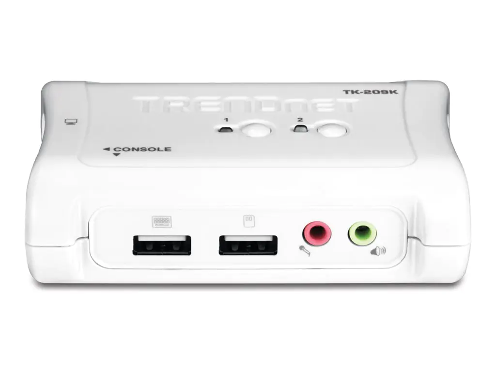 TRENDnet TK 209K - KVM-/Audio-Switch - 2 x KVM/Audio - 1 lokaler Benutzer - Desktop