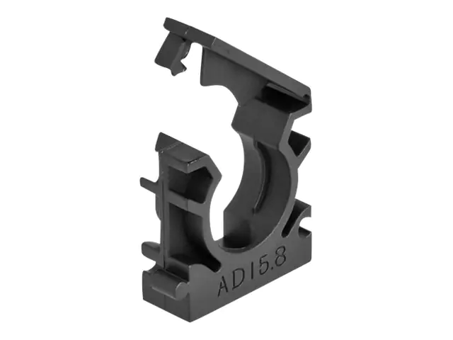Delock Kabelhalter - mit Sicherungsclip, 15,8 mm - Schwarz (Packung mit 8)