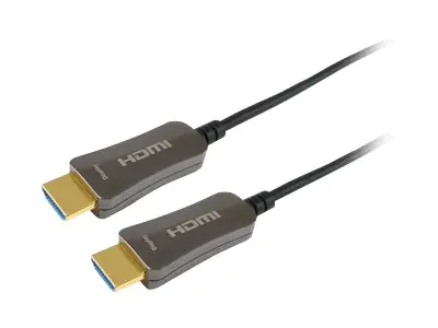 equip - Highspeed - HDMI-Kabel mit Ethernet - HDMI männlich zu HDMI männlich - 100 m - 4K Unterstützung, HAOC-Kabel (Hybrid Active Optical Cable)