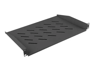 Lanberg Rack - Regal - Schwarz, RAL 9004 - 1U - 48.3 cm (19") AK-1008-B