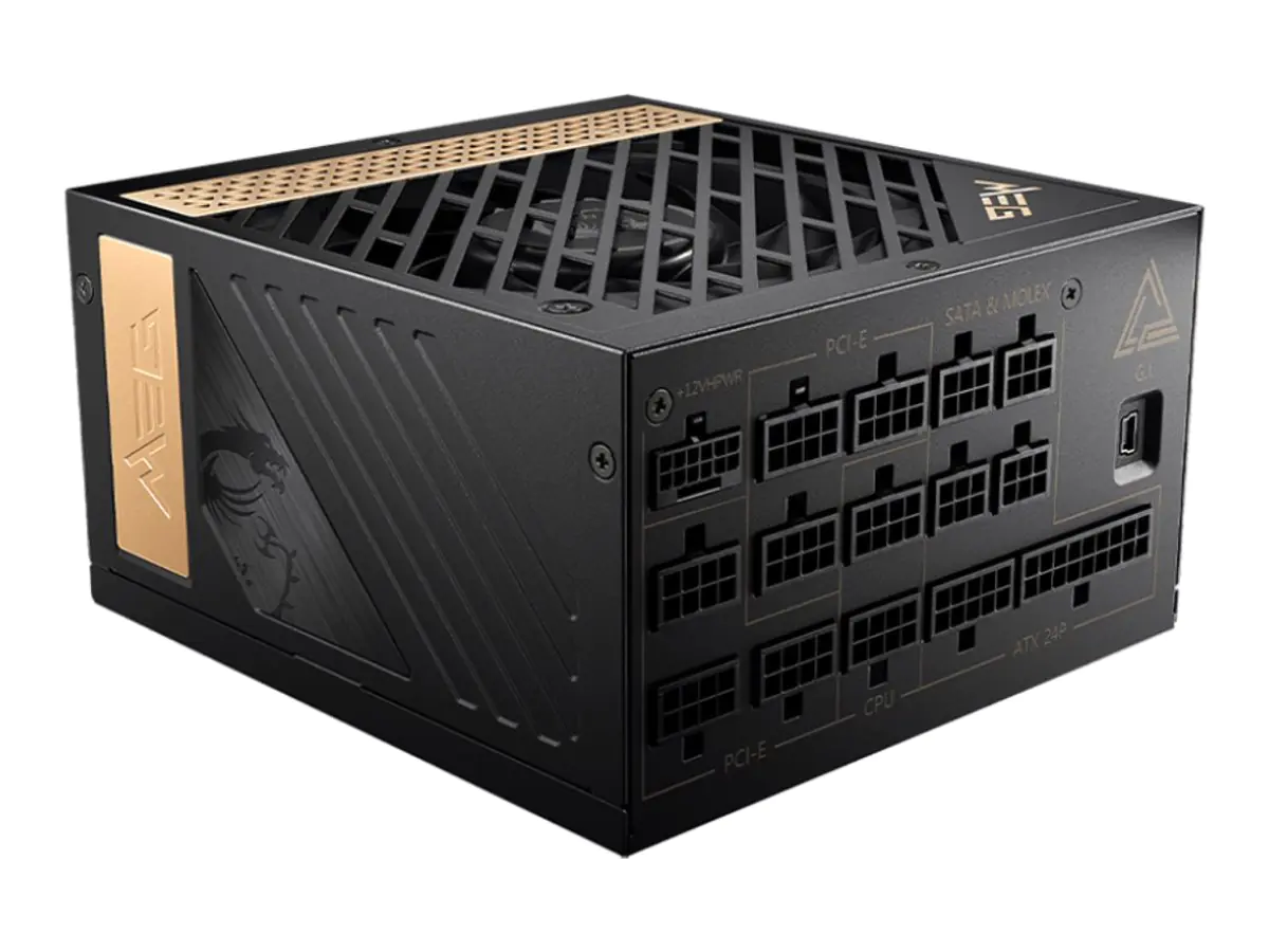MSI MEG Ai1300P PCIE5 - Netzteil (intern) - ATX12V / EPS12V - 80 PLUS Platinum - Wechselstrom 100-240 V - 1300 Watt - aktive PFC