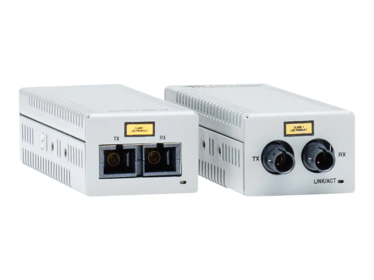Allied Telesis AT DMC100/ST - Medienkonverter - 100Mb LAN - 100Base-FX, 100Base-TX - RJ-45 / ST multi-mode - bis zu 2 km - 1310 nm