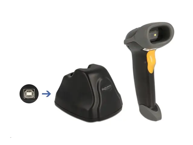 Delock - Barcode-Scanner - tragbar - 200 Scans/Sek. - decodiert - RF(2.4 GHz)