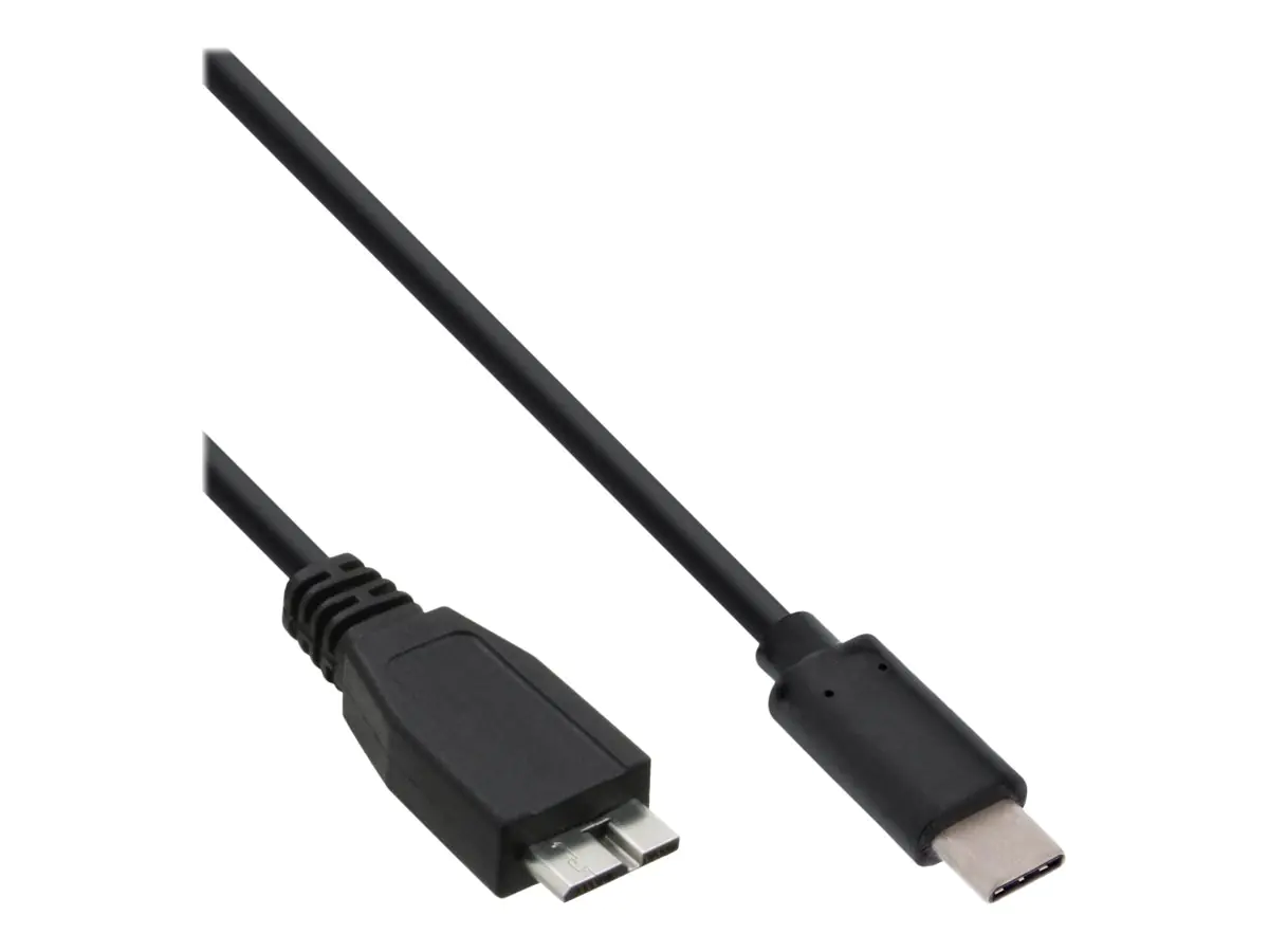 InLine - USB-Kabel - 24 pin USB-C (M) zu USB Type B (M) - USB 3.1 Gen 2 - 3 A - 1.5 m - Schwarz
