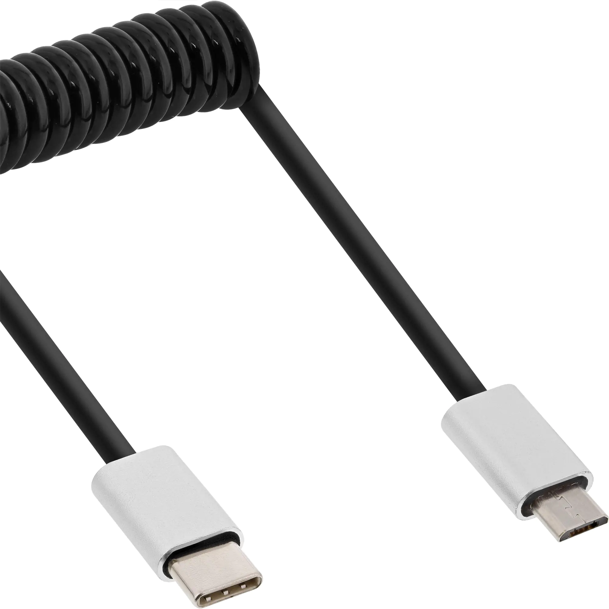 InLine - USB-Kabel - Micro-USB Typ B (M) bis USB-C (M) - USB 2.0 - 3 m - Schwarz