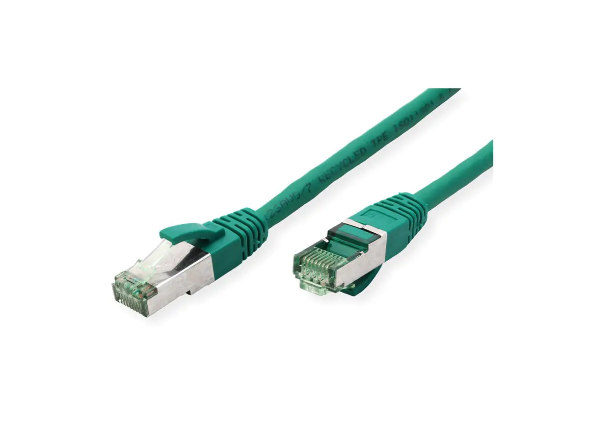 ROLINE RM S/FTP Patchkabel Kat6A/Kl.EA TPE gruen 0.3m - FTP - PIMF