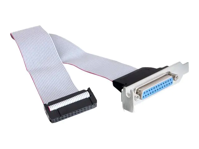 Delock Low Profile Slot Bracket > 1 x Parallel - Parallelport - DB-25 (W) zu IDC 25-polig (W) - 22 cm