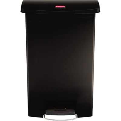 Rubbermaid Tretabfalleimer Slim Jim 1883615 Kunststoff 90l schwarz