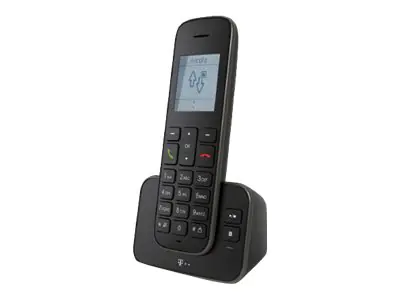 Telekom Sinus A 207 - Schnurlostelefon - Anrufbeantworter mit Rufnummernanzeige - DECT\GAP - Schwarz