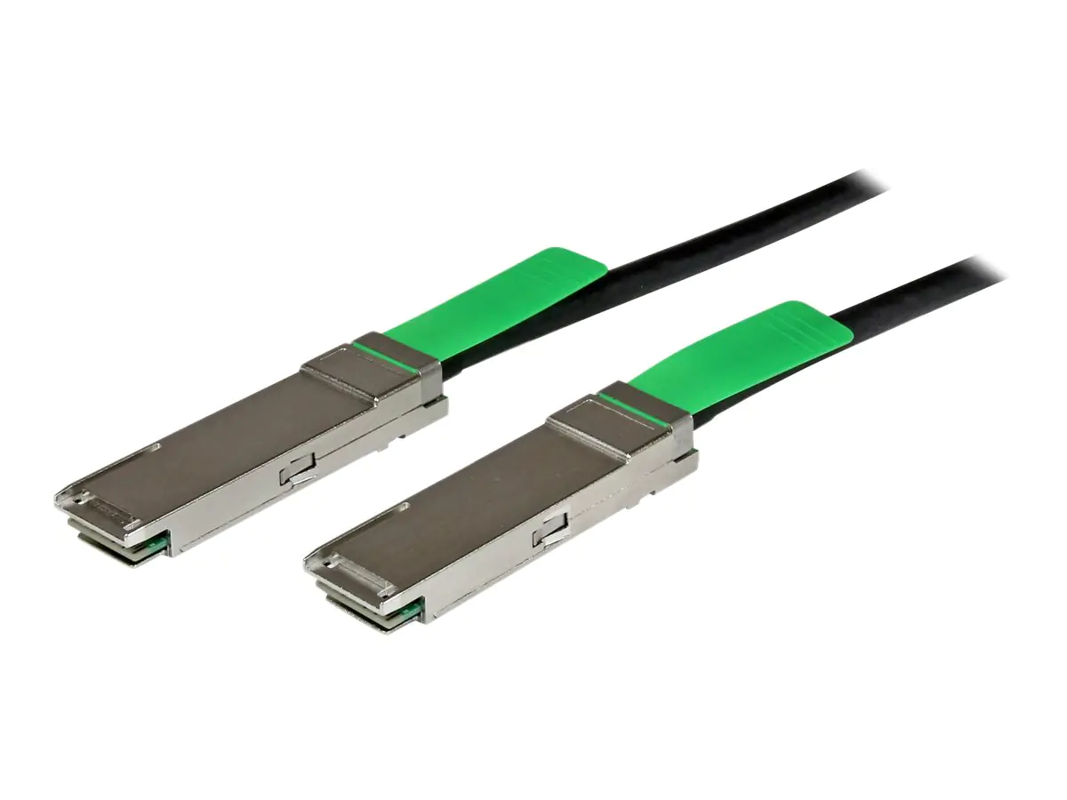 StarTech 2m QSFP+ 40-Gigabit Ethernet (40GbE) passives Kupfer Twinax Direct Attach Kabel - 2 Meter QSFP+ 56Gb/s Infiniband Kabel - Direktanschlusskabel - QSFP+ zu QSFP+ - 2 m - twinaxial - Schwarz