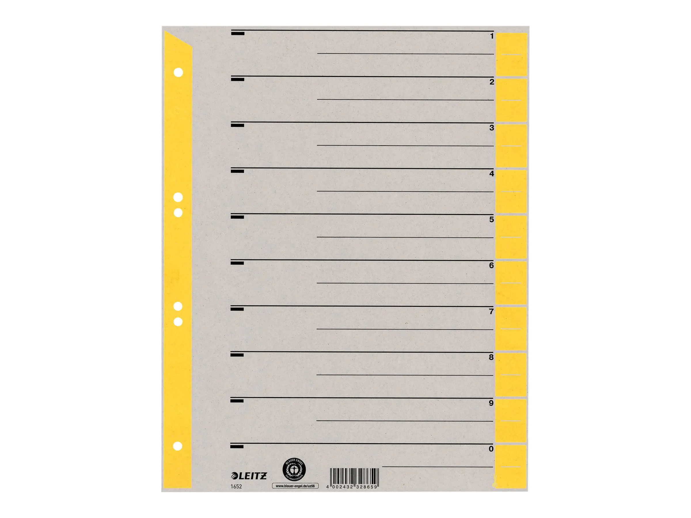 Esselte Leitz Trennelement - 10 Teile - für A4 (210 x 297 mm) 16520015