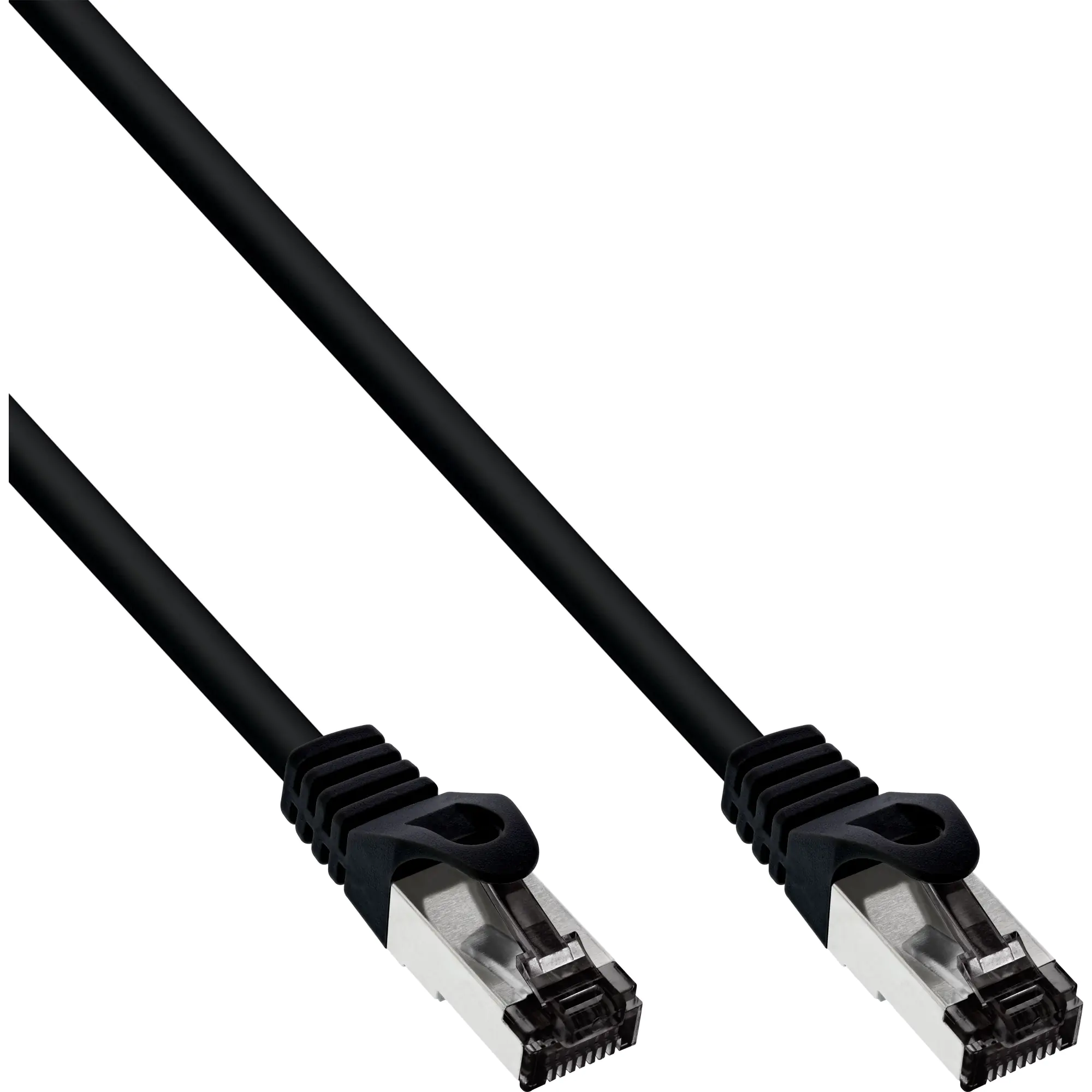 InLine - Patch-Kabel - RJ-45 (M) zu RJ-45 (M) - 10 m - SFTP, PiMF - CAT 8.1 - halogenfrei, rund - Schwarz