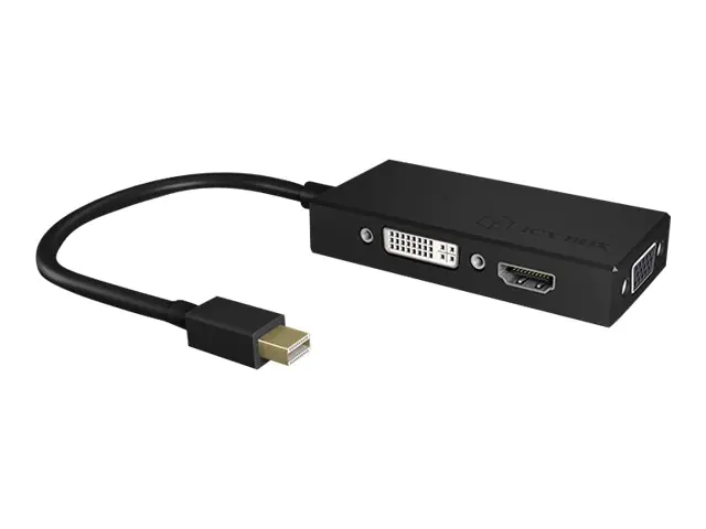 RaidSonic ICY BOX IB-AC1032 - Videokonverter - DisplayPort - DVI, HDMI, VGA - Schwarz