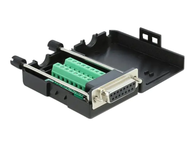 Delock - VGA-Adapter - 15 pin D-Sub (DB-15) (W) zu 16-poliger Klemmenblock - Daumenschrauben
