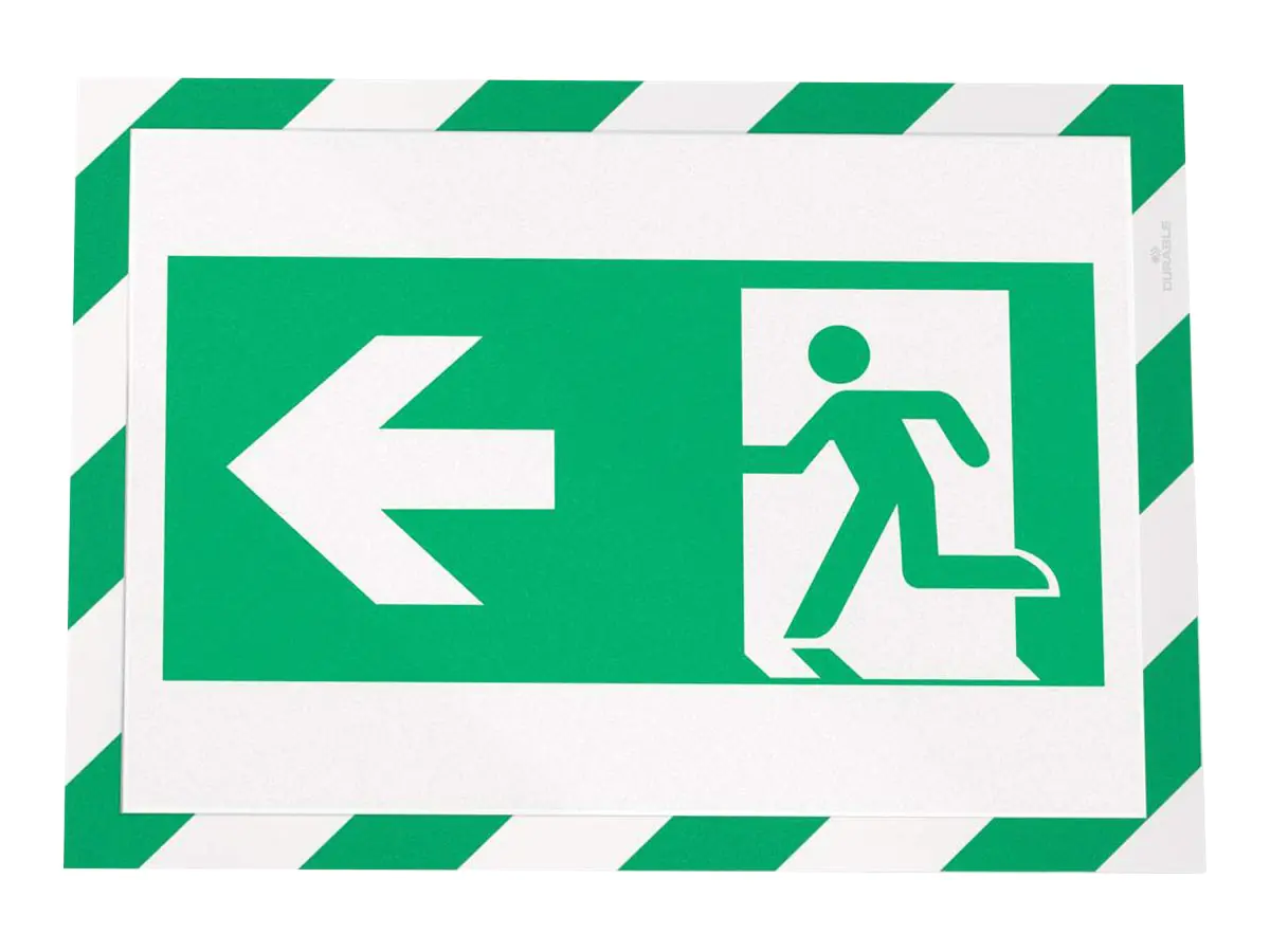 Durable DURAFRAME SECURITY - Dokumentenhalterung - für A4 - doppelseitig - Weiß/Grün (Packung mit 2) 4944-131