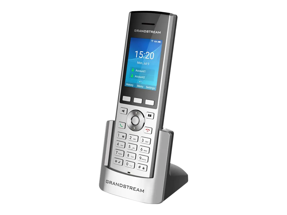 Grandstream WP825 - Schnurloses VoIP-Telefon - mit Bluetooth-Schnittstelle - IEEE 802.11a/b/g/n/ac (Wi-Fi) - dreiweg Anruffunktion - SIP, RTCP, RTP, SRTP - 2 Leitungen